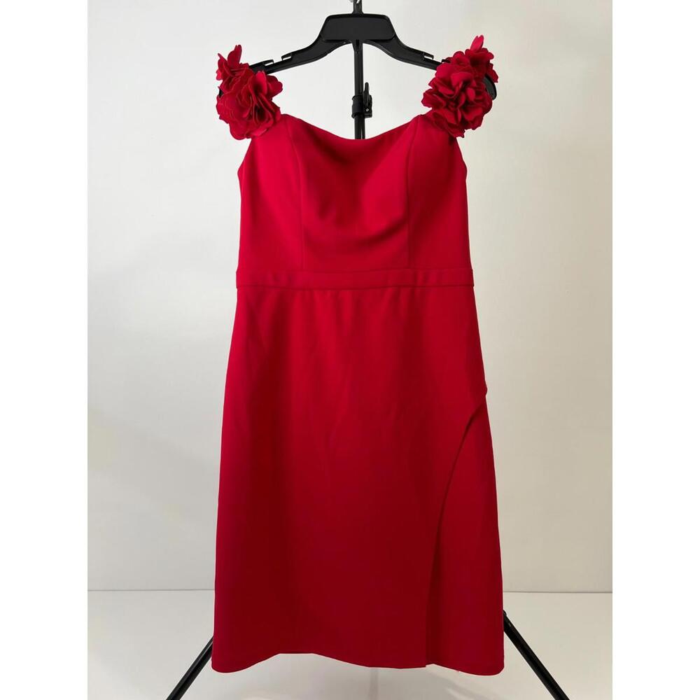 Aqua Scuba Crepe Sheath Dress - Exclusive, Size 8